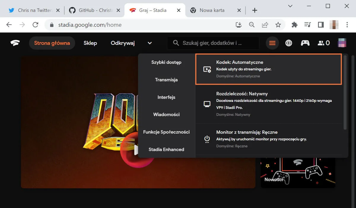 Grasz przez chmurę Google Stadia? Wtyczka rozszerzająca jej funkcje już dostępna po polsku