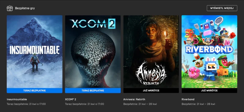Insurmountable i XCOM 2 za darmo w Epic Games Store. Firma znów się postarała