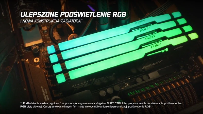 Kingston Fury Beast DDR5 RGB. Stylowy i szybki RAM z podświetleniem
