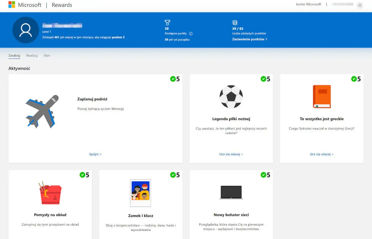 Microsoft Rewards już w Polsce. Kody upominkowe za proste zadania w Edge
