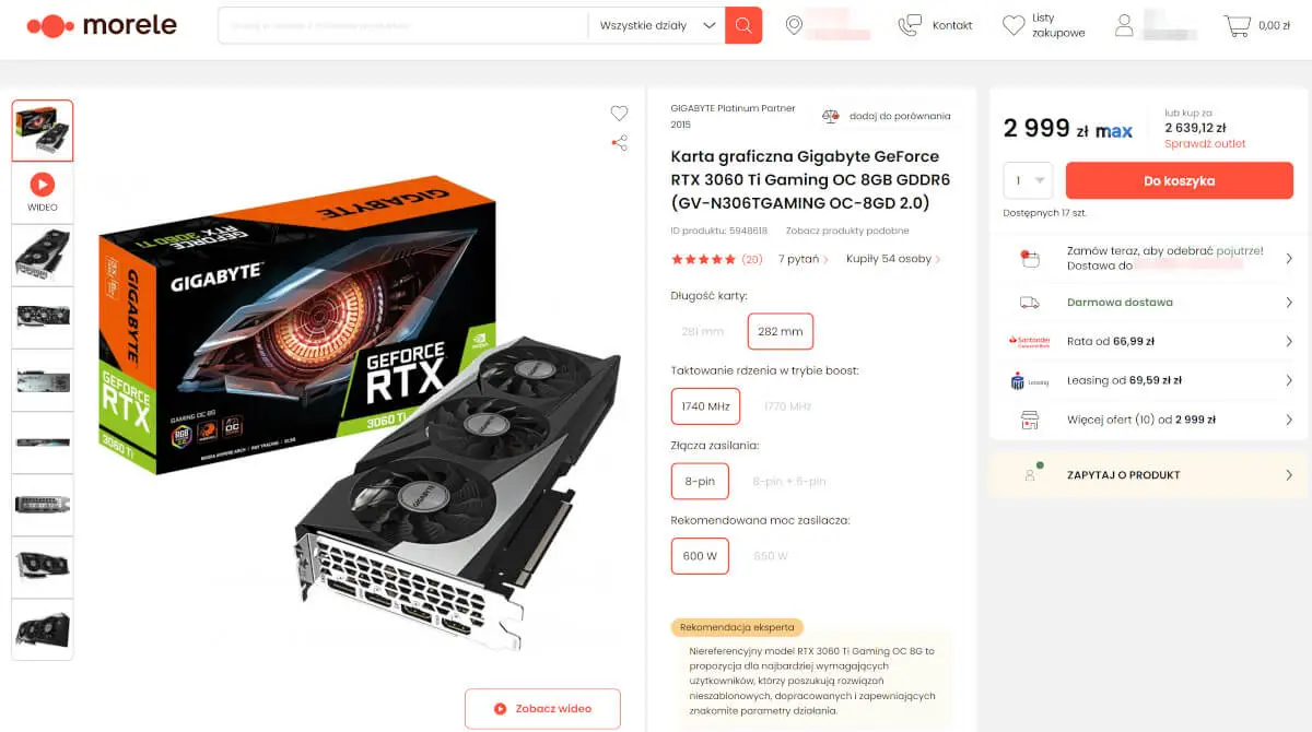 Morele przegrało z nim w sądzie. Wciąż nie wysyłali RTX 3060 Ti i miarka się przebrała