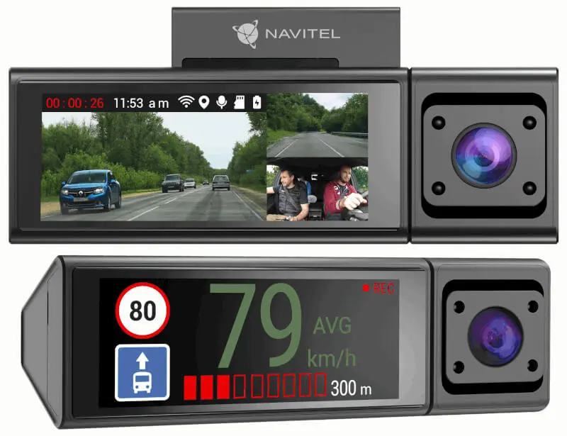 Aż trzy kamery w wideorejestratorze samochodowym Navitel RC3 Pro