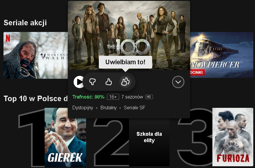 netflix uwielbiam to funkcja 1