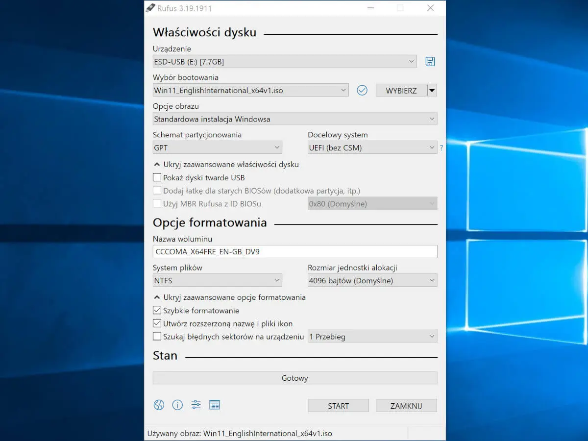 Prosta instalacja Windows 11 z USB bez konta online Microsoft. Nowy trik w Rufusie