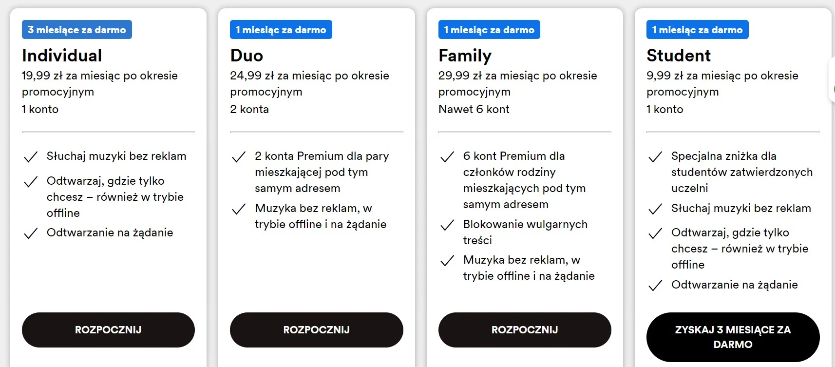 spotify premium 3 miesiace za darmo 2