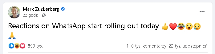 whatsapp reakcje nowosc 4