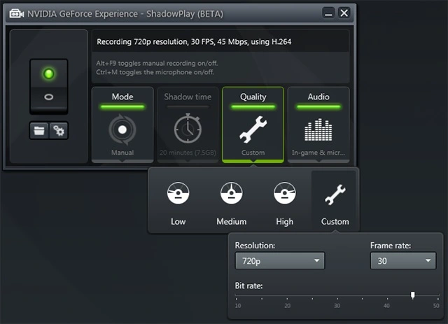 GeForce shadowplay