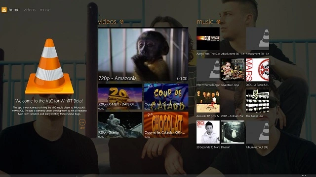 vlc ekran glowny