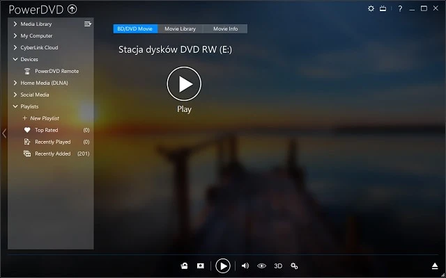 powerdvd 14 menu