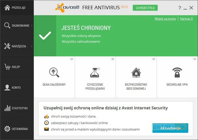 avast menu 1