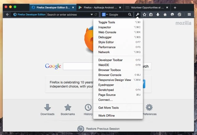 Firefox Developer Edition