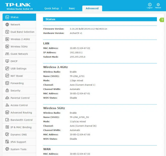 Ustawienia zaawansowane