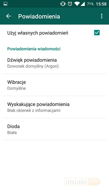WhatsApp powiadomienia grupy