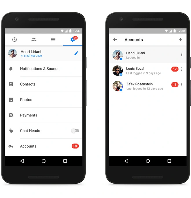 messenger multiple accounts