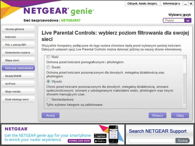 NETGEAR kontrola rodzicielska