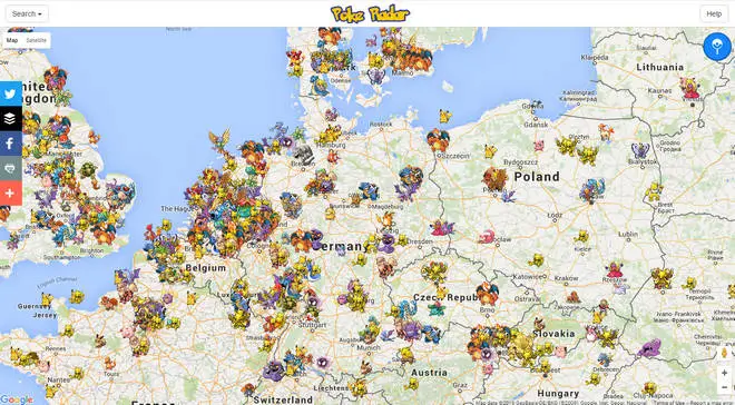 Mapa pokeradar