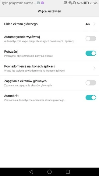 Huawei Nova Plus - ustawienia ekranu głównego