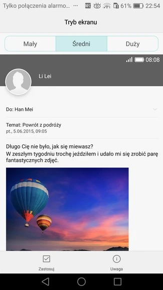 Huawei Nova Plus - tryb ekranu