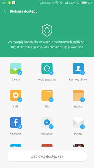 Mi 5s bokada dostepu