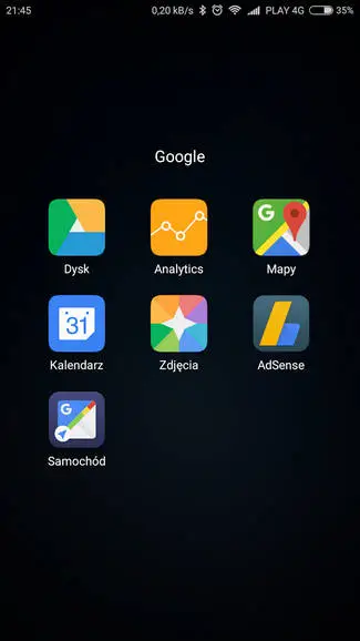 Mi 5s folder aplikacje