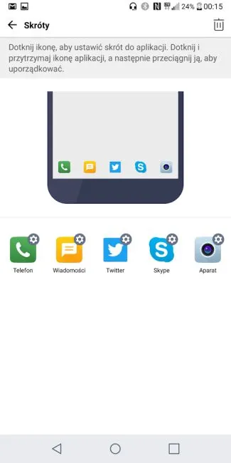 ekran blokady skroty