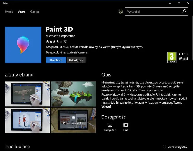 Paint 3d MS Store