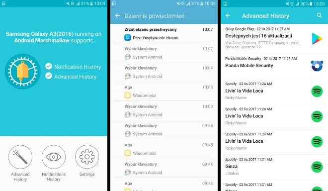 Notification History Log