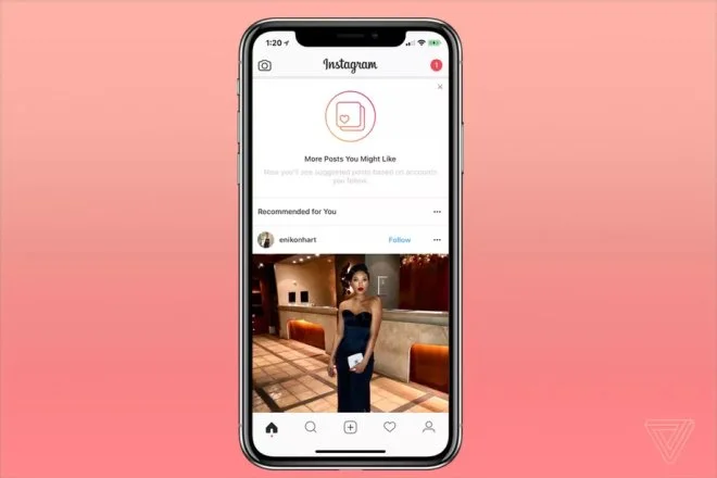 Instagram adding recommended