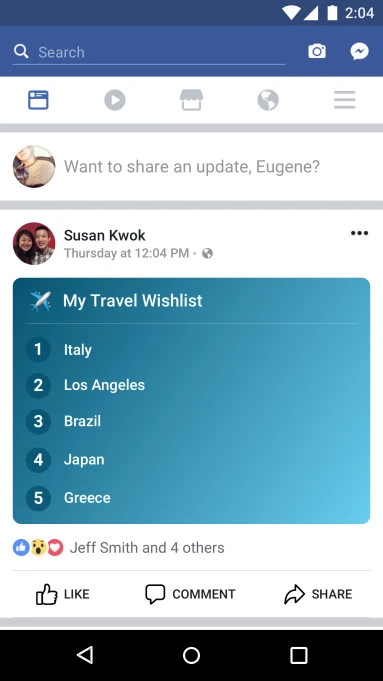 Facebook Lists scr 1