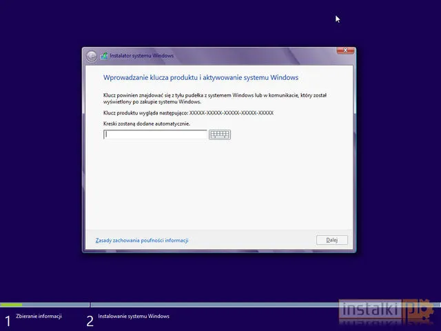 Klucz Windows 8