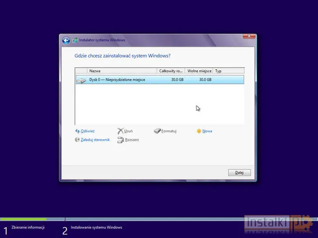 Zaawansowane opcje dysku