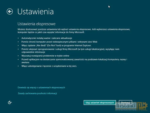 Konfiguracja Windows 8