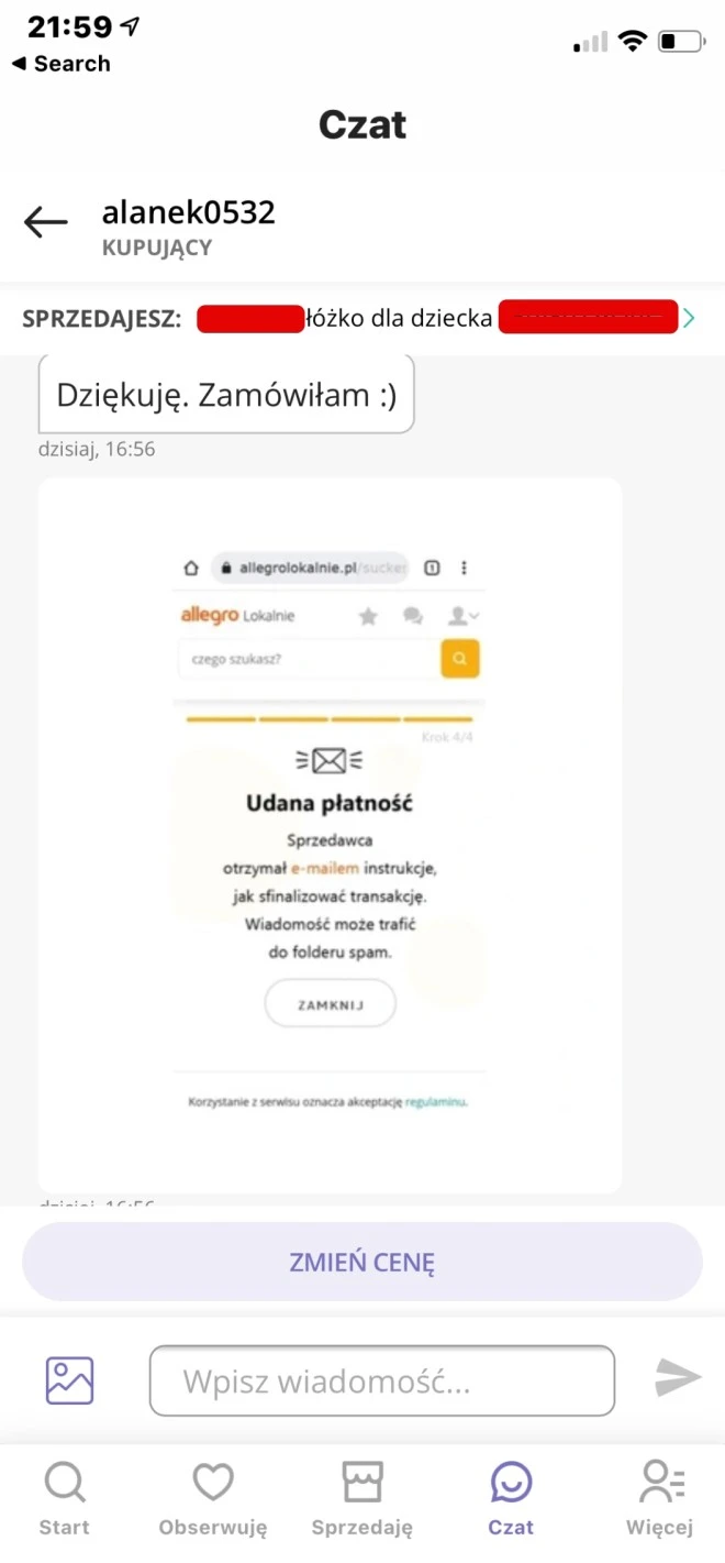 oszustwo allegro lokalnie 2