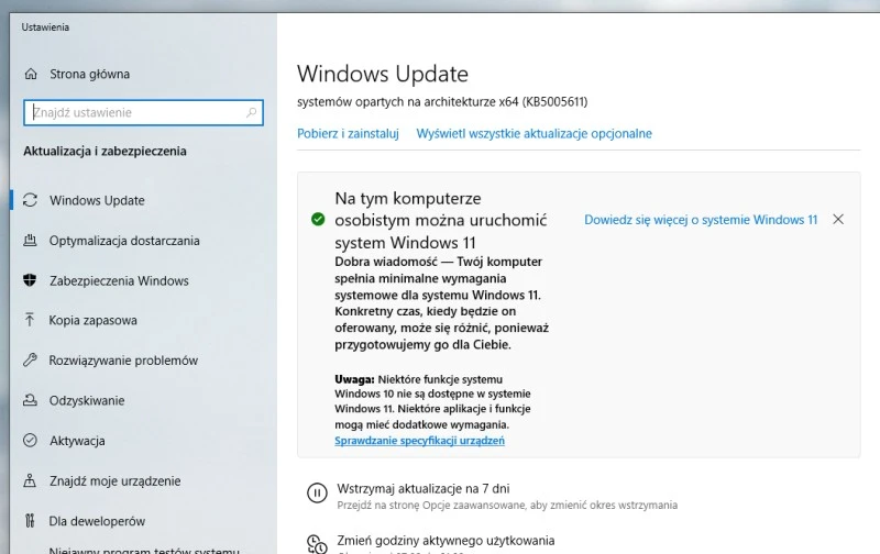 aktualizacja windows 11