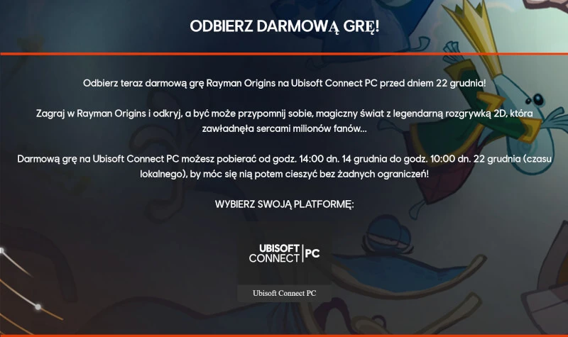 Lubiana platformówka Rayman Origins za darmo. Ubisoft rozdaje ją z okazji 35 urodzin