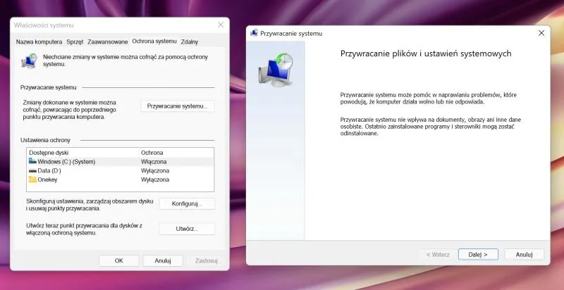 punkt przywracania 5