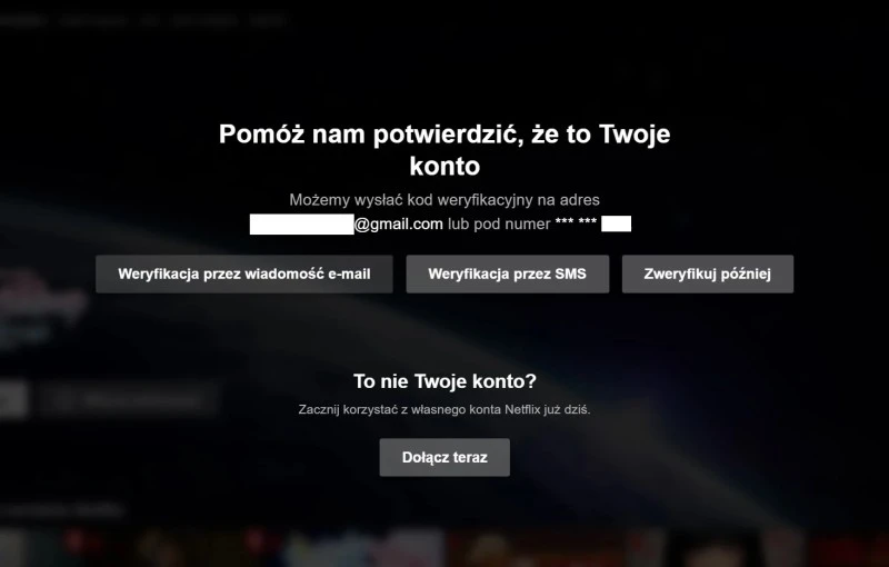 weryfikacja konta netflix