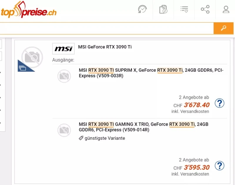 rtx 3090 ti szwajcaria