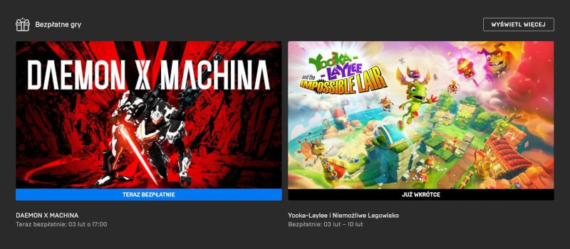 Daemon X Machina za darmo w Epic Games Store. Wciel się w operatora bojowego mecha