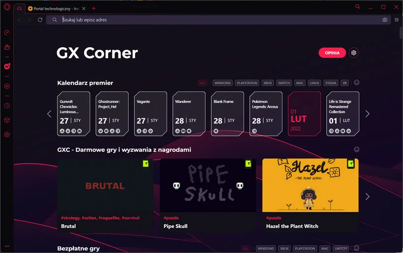 Opera GX dla systemu Windows