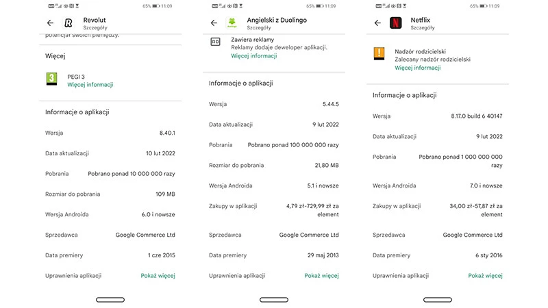 sklep play wersja androida 1