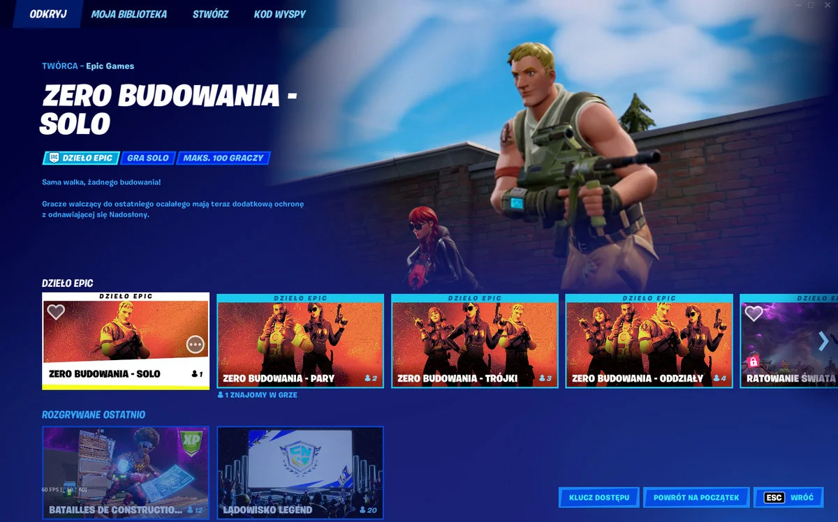 Battle Royale ZERO BUDOWANIA W FORTNITE