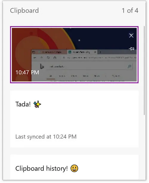 Windows 10 Clipboard