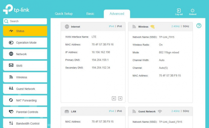 TPLink Archer MR400 Konfiguracja zaawansowana