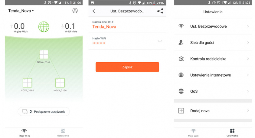 Tenda WiFi aplikacja mobilna