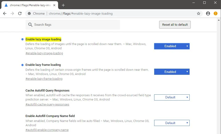lazy loading on chrome 1