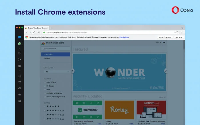 Opera Chrome Web Store