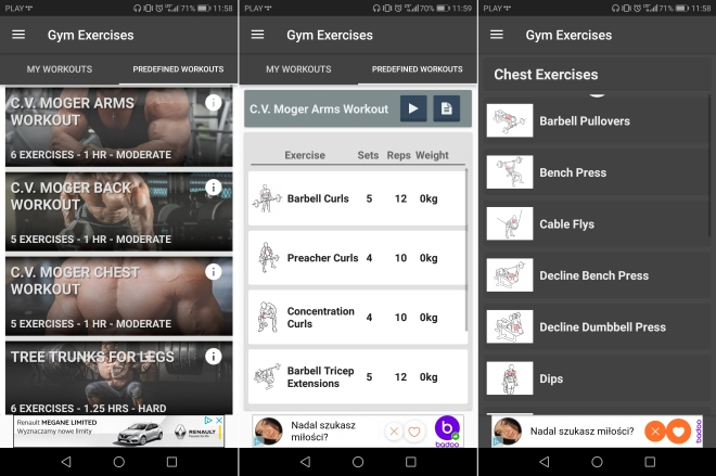 Gym Exercises & Workouts scr 1