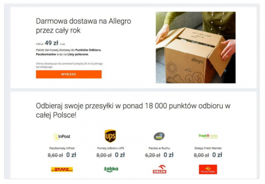 Darmowa dostawa Allegro