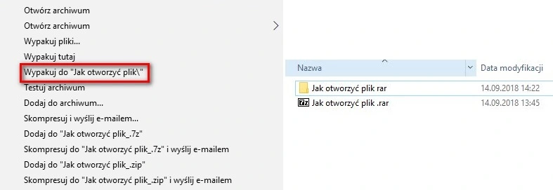 Jak otworzyć plik rar 3c